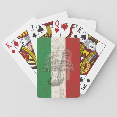 Flag and Symbols of Italy ID157 Poker Cards