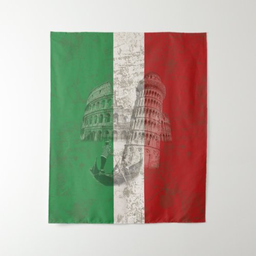 Flag and Symbols of Italy ID157 Tapestry