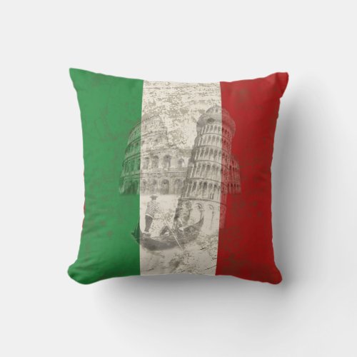 Flag and Symbols of Italy ID157 Throw Pillow