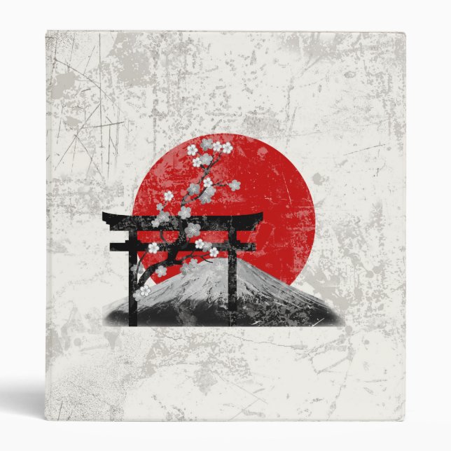 Flag and Symbols of Japan ID153 3 Ring Binder (Front)