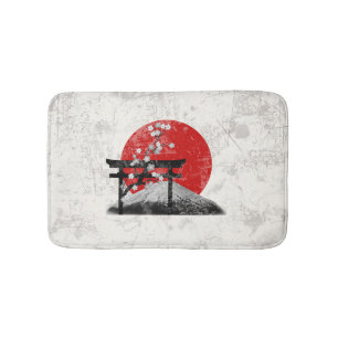 Flag and Symbols of Japan ID153 Bath Mat