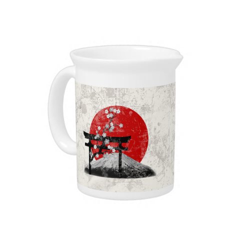 Flag and Symbols of Japan ID153 Beverage Pitcher