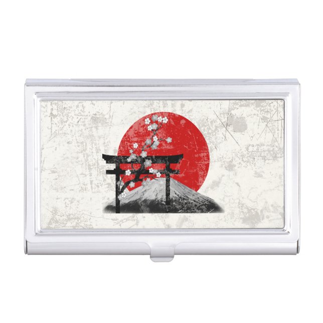 Flag and Symbols of Japan ID153 Business Card Holder (Front)