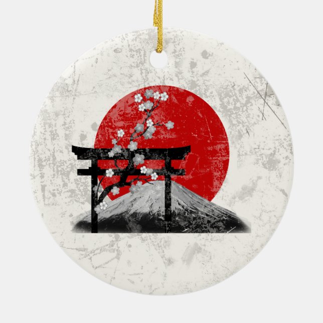 Flag and Symbols of Japan ID153 Ceramic Ornament (Back)