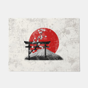 Flag and Symbols of Japan ID153 Doormat