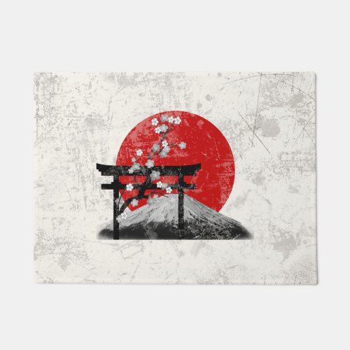Flag and Symbols of Japan ID153 Doormat