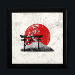 Flag and Symbols of Japan ID153 Gift Box<br><div class="desc">This patriotic keepsake box design features the flag of Japan overlaying images of Mount Fuji,  cherry blossoms and a torii gate...  all with a modern,  distressed effect. Search ID153 to see other products with this design.</div>