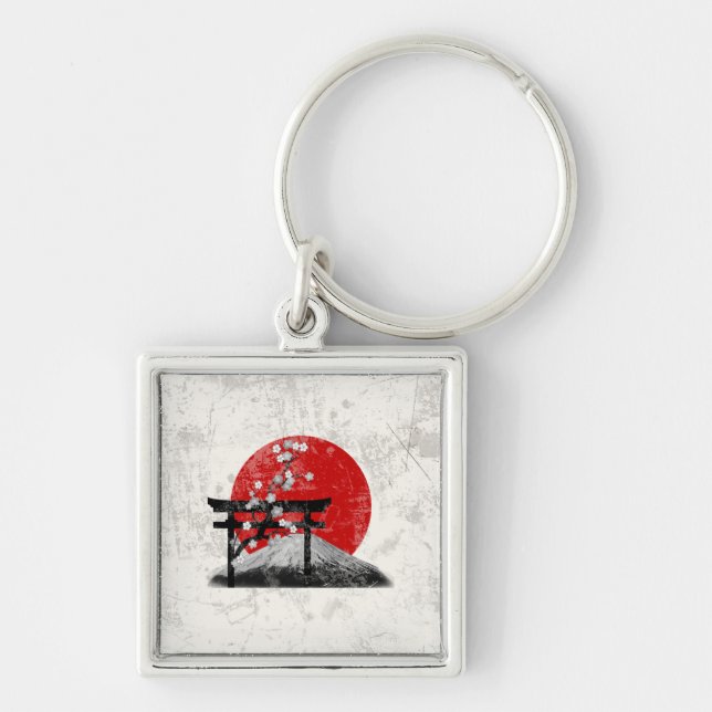 Flag and Symbols of Japan ID153 Keychain (Front)