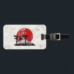 Flag and Symbols of Japan ID153 Luggage Tag<br><div class="desc">This patriotic design features the flag of Japan overlaying images of Mount Fuji,  cherry blossoms and a torii gate...  all with a modern,  distressed effect. Search ID153 to see other products with this design.</div>