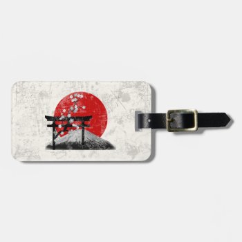 Flag And Symbols Of Japan Id153 Luggage Tag by arrayforaccessories at Zazzle