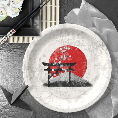 Flag and Symbols of Japan ID153 Paper Plates