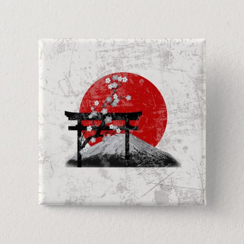 Flag and Symbols of Japan ID153 Pinback Button