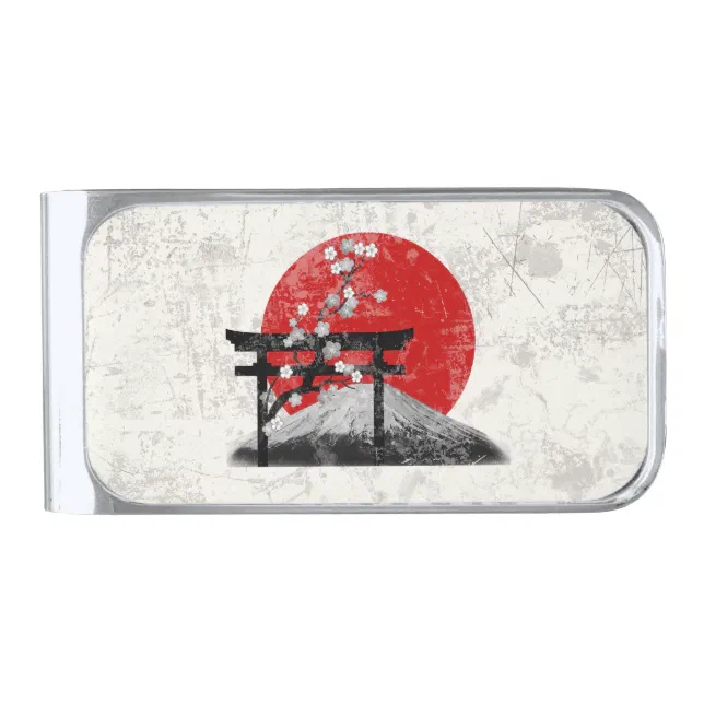 Flag and Symbols of Japan ID153 Silver Finish Money Clip | Zazzle