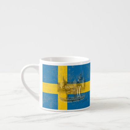 Flag and Symbols of Sweden ID159 Espresso Cup