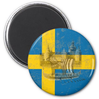 Flag and Symbols of Sweden ID159 Magnet