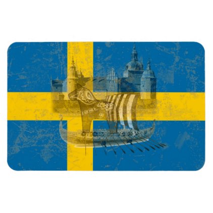 Flag and Symbols of Sweden ID159 Magnet