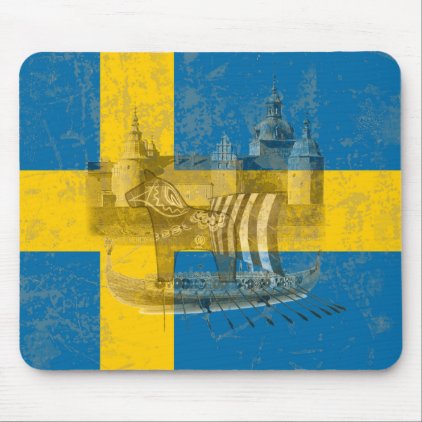 Flag and Symbols of Sweden ID159 Mouse Pad
