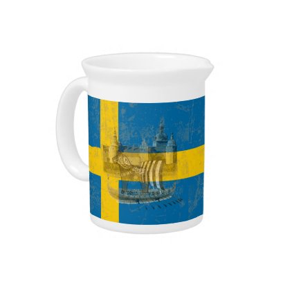 Flag and Symbols of Sweden ID159 Pitcher