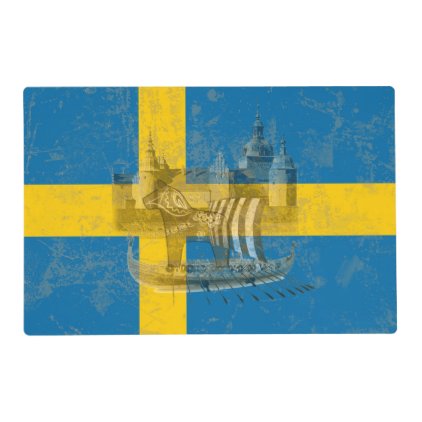 Flag and Symbols of Sweden ID159 Placemat