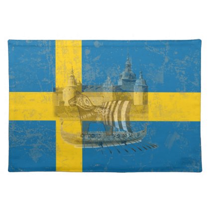 Flag and Symbols of Sweden ID159 Placemat