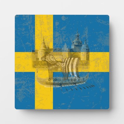 Flag and Symbols of Sweden ID159 Plaque