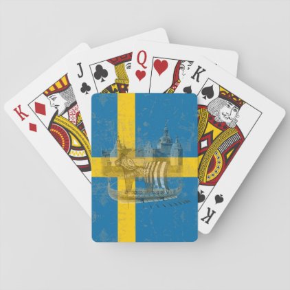 Flag and Symbols of Sweden ID159 Playing Cards