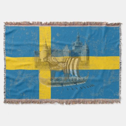 Flag and Symbols of Sweden ID159 Throw