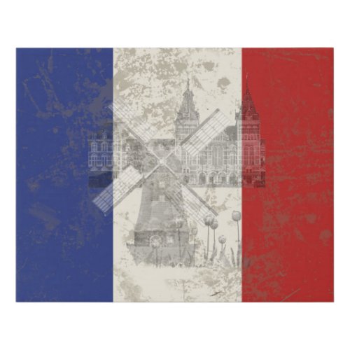 Flag and Symbols of the Netherlands ID151 Faux Canvas Print