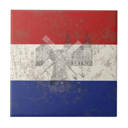 Flag and Symbols of the Netherlands ID151 Tile