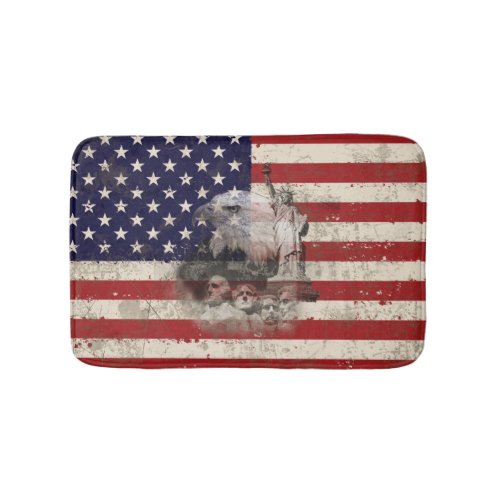 Flag and Symbols of United States ID155 Bath Mat