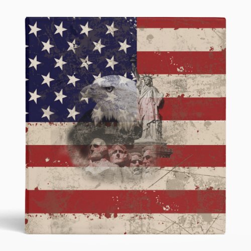 Flag and Symbols of United States ID155 Binder