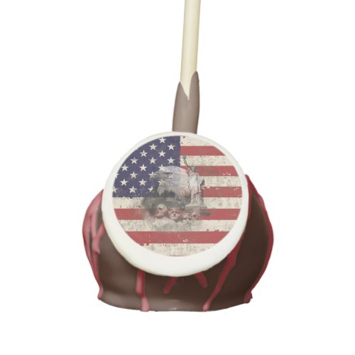 Flag and Symbols of United States ID155 Cake Pops