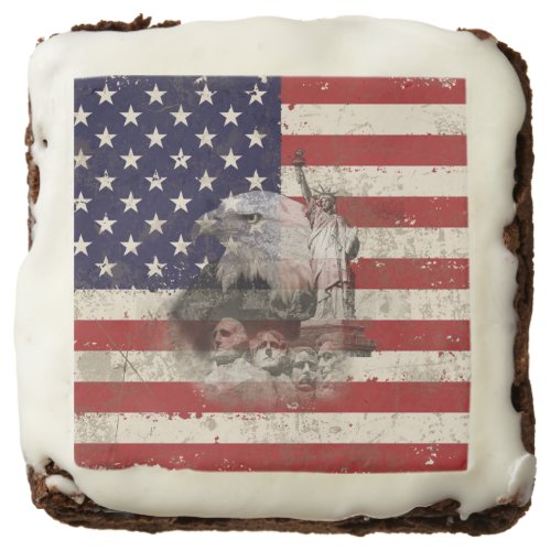 Flag and Symbols of United States ID155 Chocolate Brownie