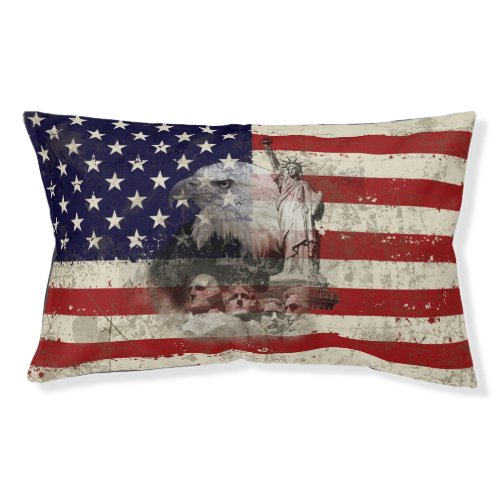 Flag and Symbols of United States ID155 Pet Bed