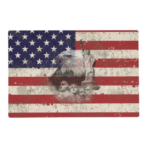 Flag and Symbols of United States ID155 Placemat