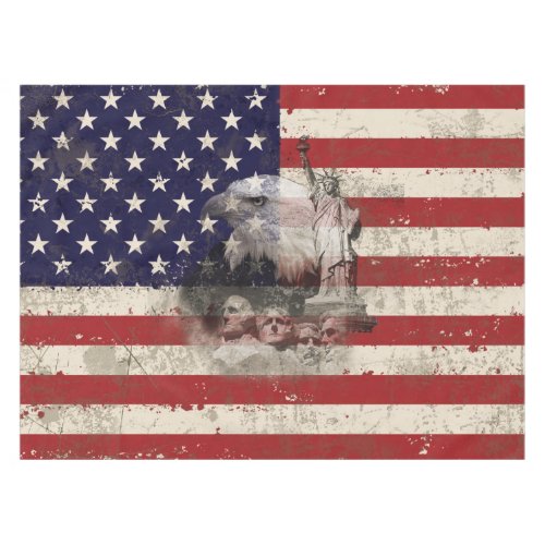 Flag and Symbols of United States ID155 Tablecloth