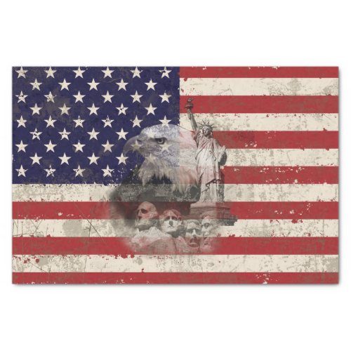 Flag and Symbols of United States ID155 Tissue Paper