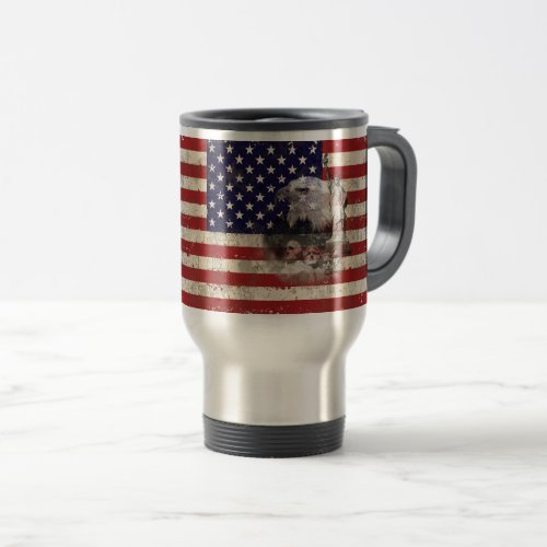 Flag and Symbols of United States ID155 Travel Mug