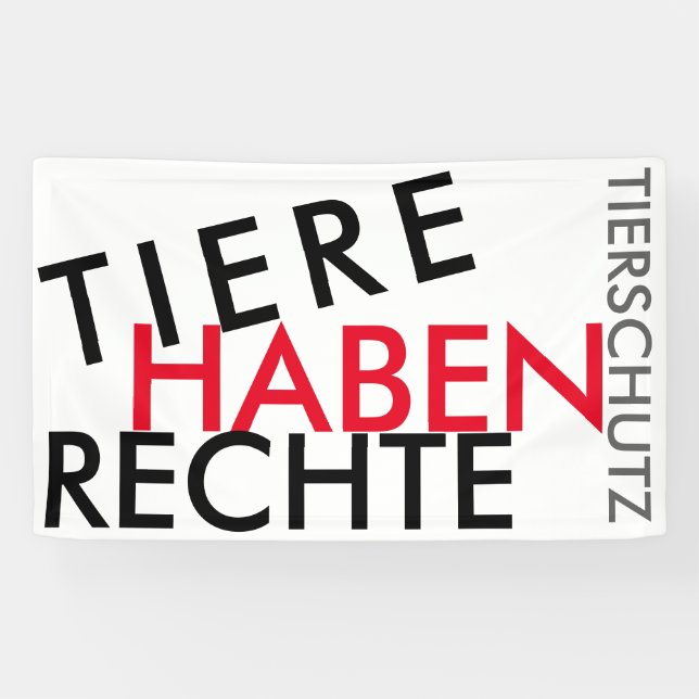 Flag "ANIMAL HAVE RIGHTS" (ANIMAL WELFARE) 2 Banner (Horizontal)