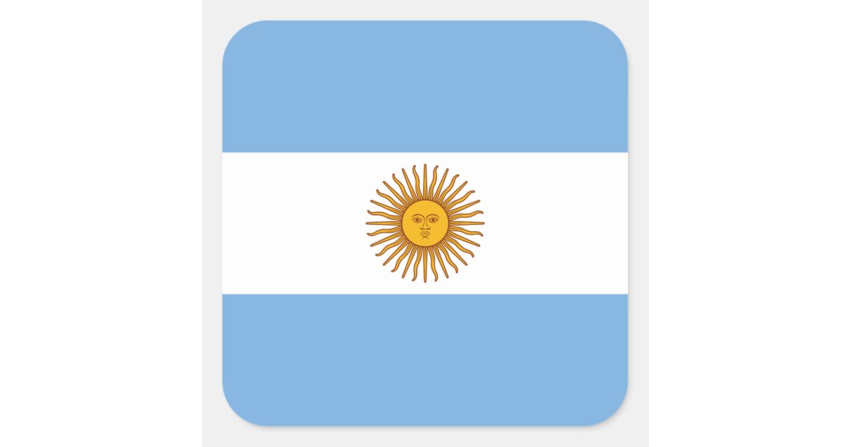 Flag: Argentina Square Sticker | Zazzle