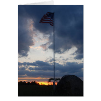 Flag at Sunset Cards