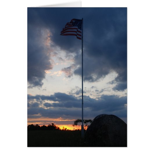 Flag at Sunset Cards (Front)