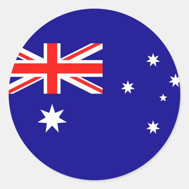 Flag Australia Classic Round Sticker (Front)