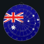 Flag Australia Dart Board<br><div class="desc">Flag of Australia: The flag of the United Kingdom "the Union Jack" is located in the upper left corner, below is the Star of the Federation. The other stars represent the constellation of the Southern Cross.</div>