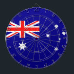 Flag Australia Dart Board<br><div class="desc">Flag of Australia: The flag of the United Kingdom "the Union Jack" is located in the upper left corner,  below is the Star of the Federation. The other stars represent the constellation of the Southern Cross.</div>