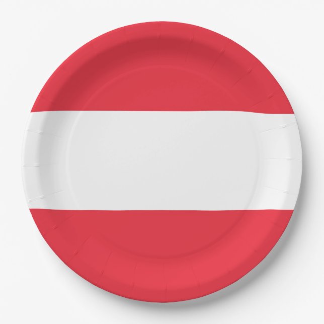 Flag Austria Paper Plates (Front)