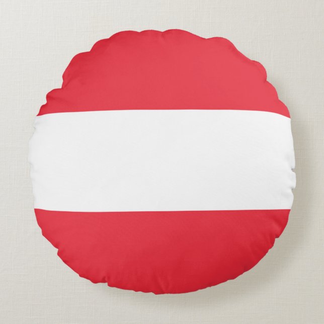 Flag Austria Round Pillow (Front)