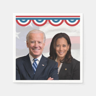 Flag Background Joe Biden Kamala Harris 2020 Napkins