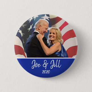 Flag Background Joe & Jill Biden President 2020 Button