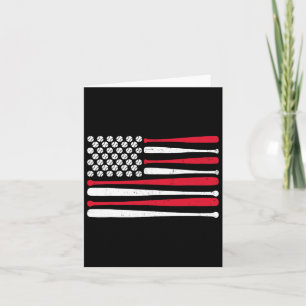 Flag Baseball Usa Vintage Baseball Sport Fan Card